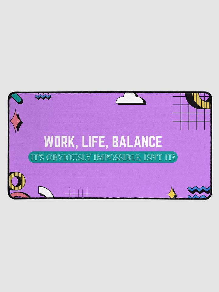Work, Life, Balance Purple Desk mat product image (1)