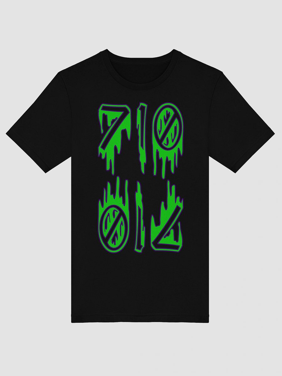 710 OIL Drip Creepy Cannabis Unisex T-Shirt, Stoner Horror Lover Weirdo Weed Tee, Green Purple Ganja Shirt, Reefer Twisted Budz 420 Clothing product image (5)