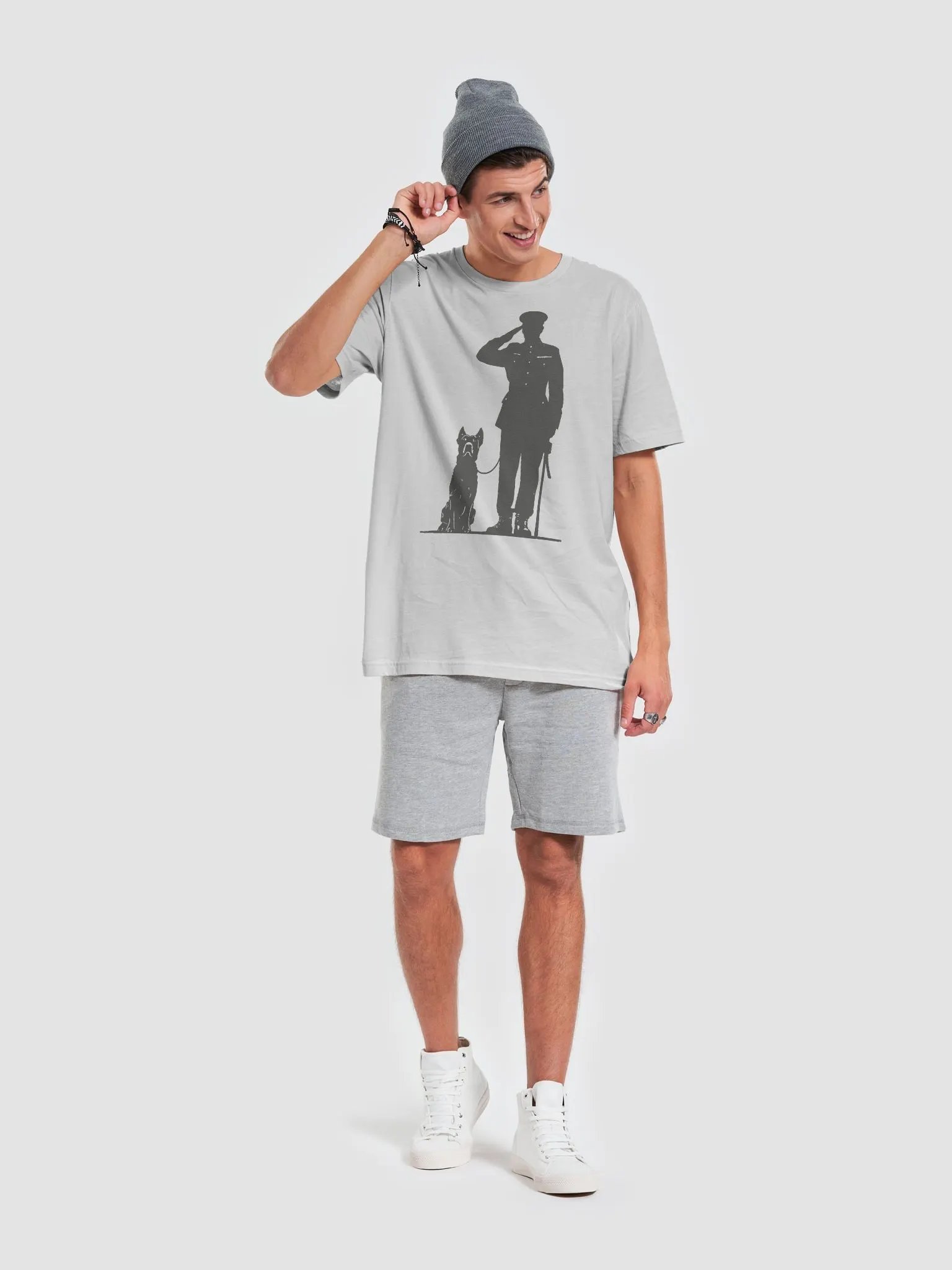 Army captain and dog saluting product image (2)