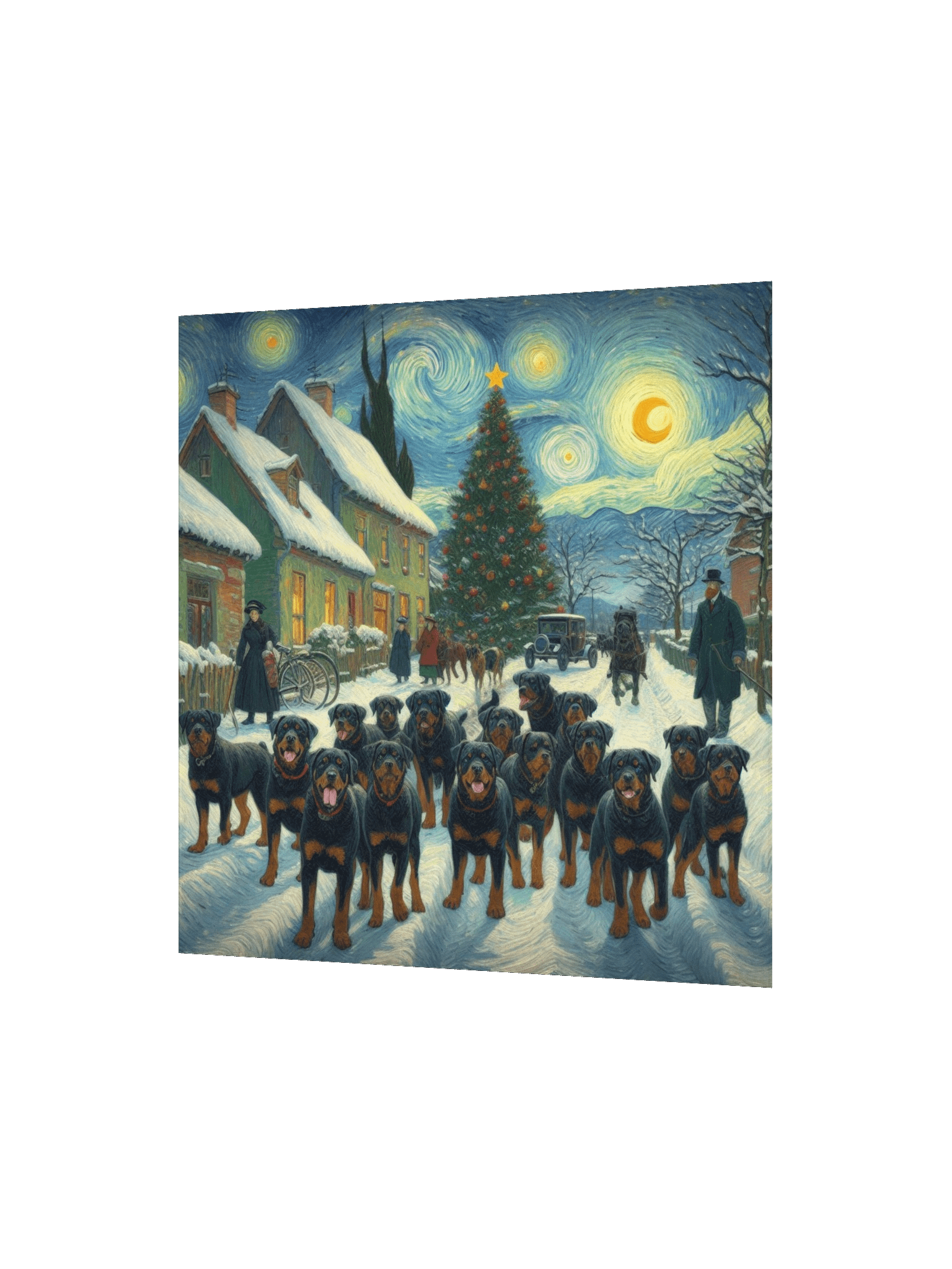 Christmas Night Rottweiler Poster product image (6)