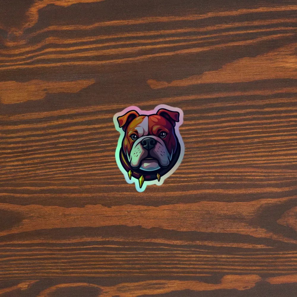 Bulldog Boss Holographic Sticker Sheet product image (5)