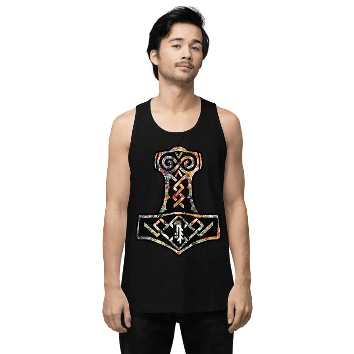 NTN Apparel Floral Mjölnir - Men's Tank Top product image (1)
