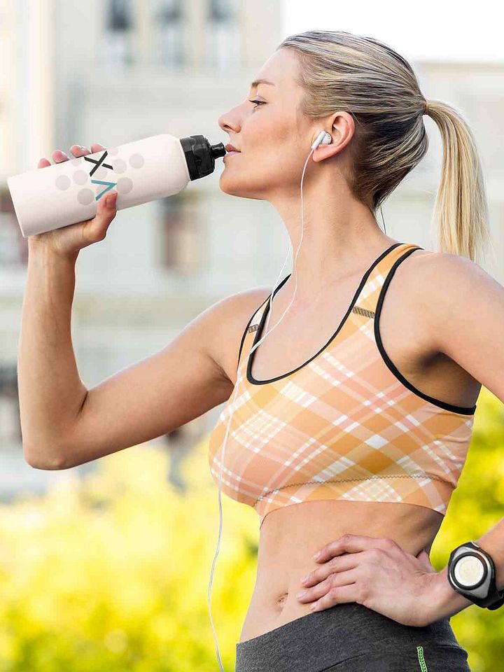 Sunset Plaid Delight Sports Bra product image (1)