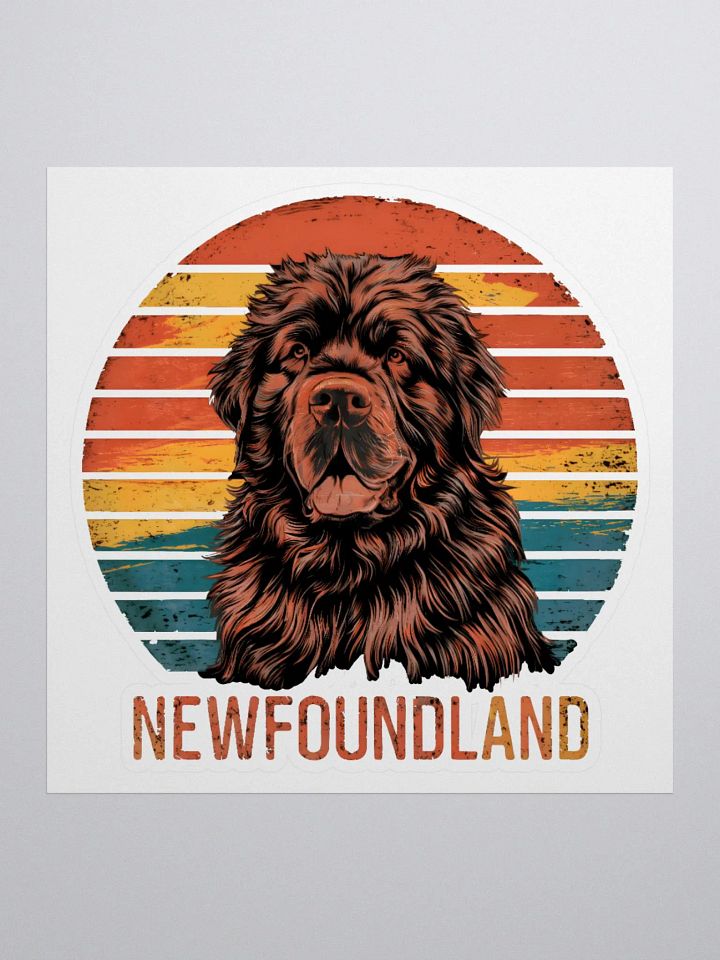 Vintage Newfoundland Dog Lover Sticker product image (3)