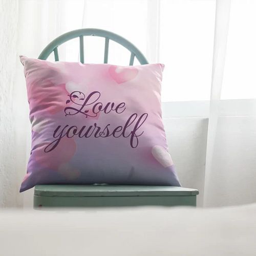 Love Yourself Throw Pillow---goes great with the candle. Pink heart vibes makes me happy! In my fourthwall shop. Link in bio ...