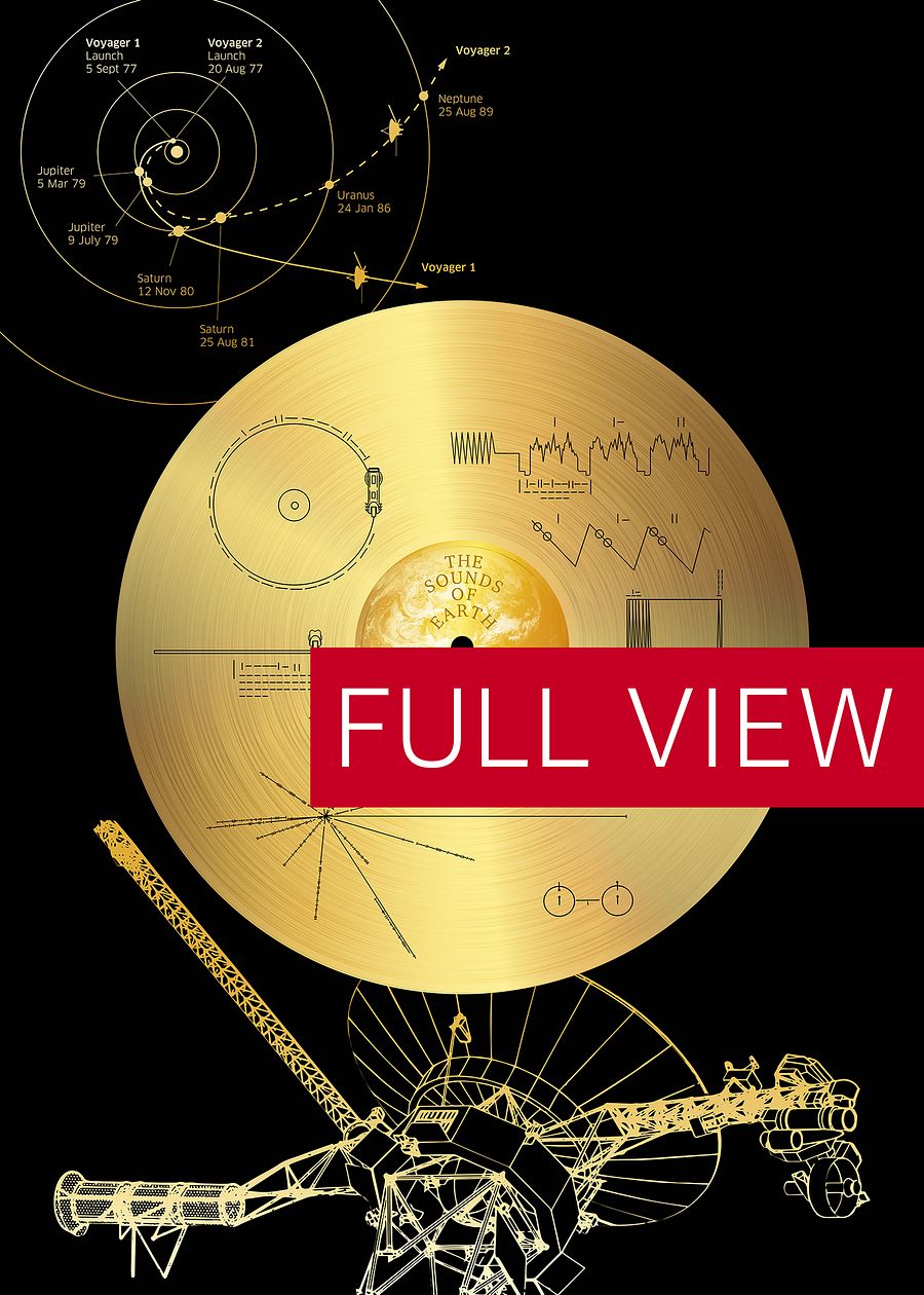NASA Voyager 1 Golden Record — space poster, science print product image (4)
