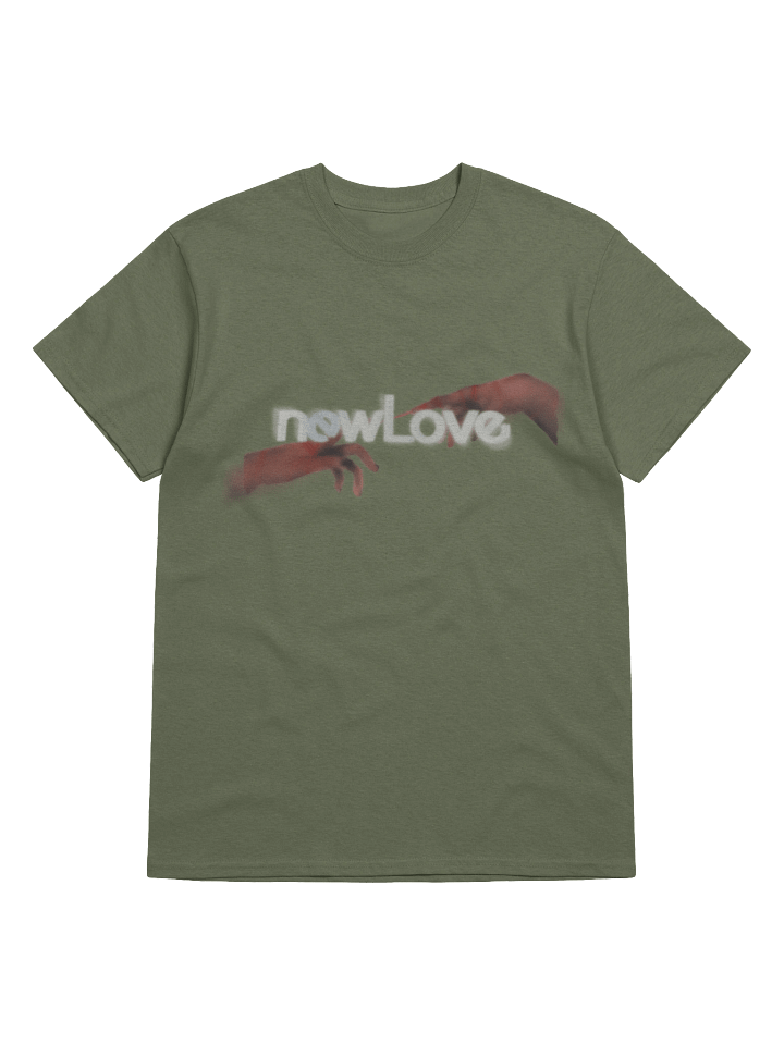 newLove "unbalanced" green tee product image (1)