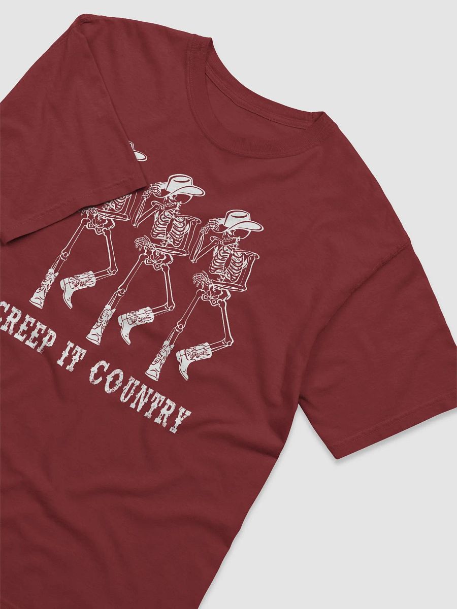 Creep It Country Cowboy Skeletons T-Shirt | Funny Western-Themed Fall and Halloween T-Shirt Design product image (10)