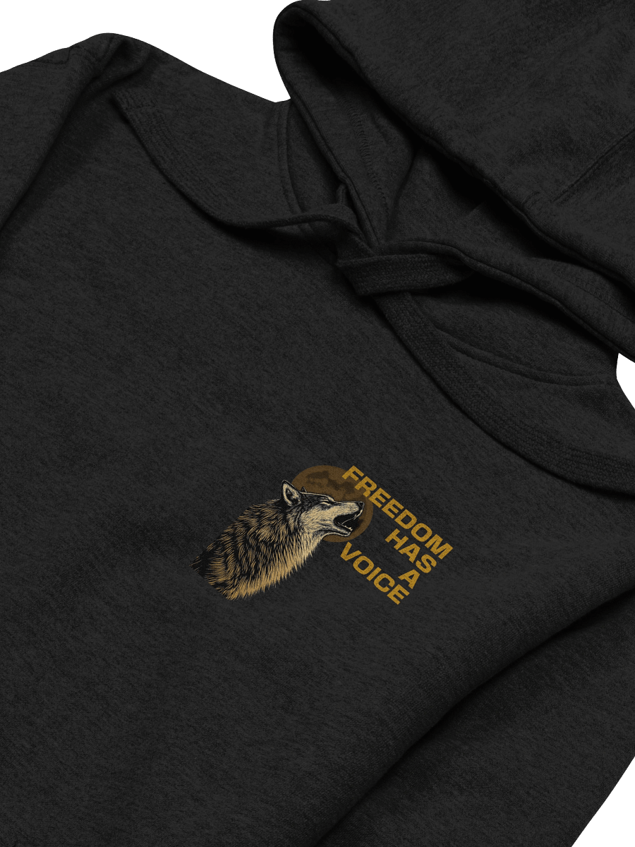 Freedom Has A Voice Howling Wolf - Premium Unisex Hoodie (Cotton Heritage – Modern Fit) product image (3)