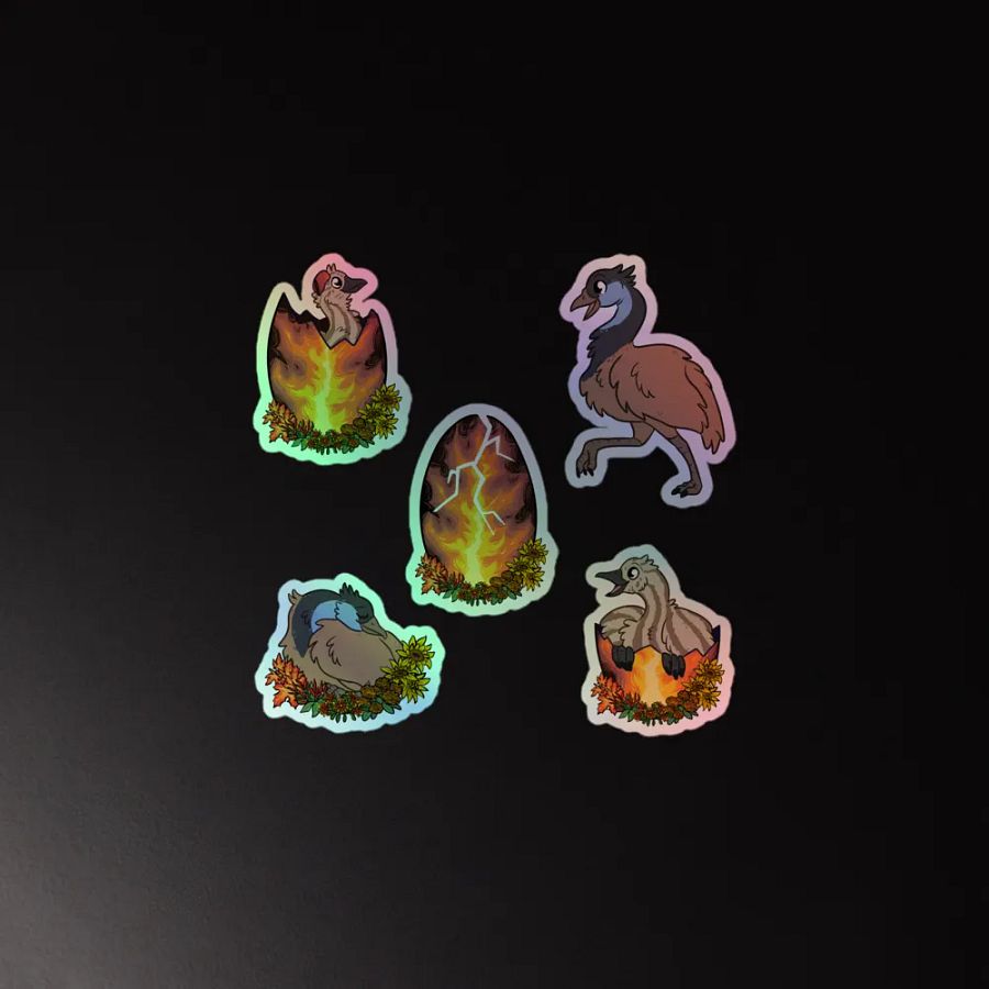 RAWR Ember Holographic Stickers product image (3)