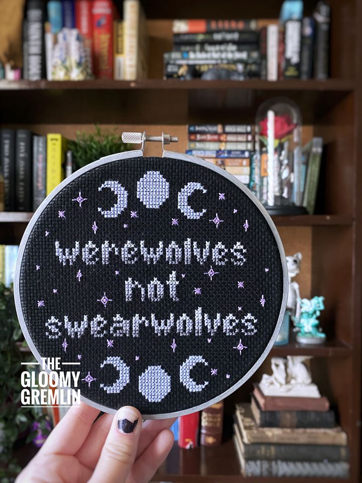 Werewolves Not Swearwolves 2.0 - Cross Stitch Pattern product image (1)