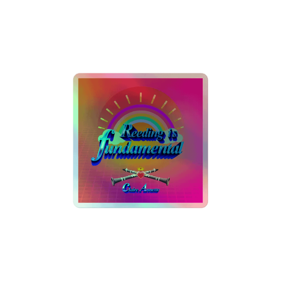 Reeding Is Fundamental Holographic Sticker product image (1)