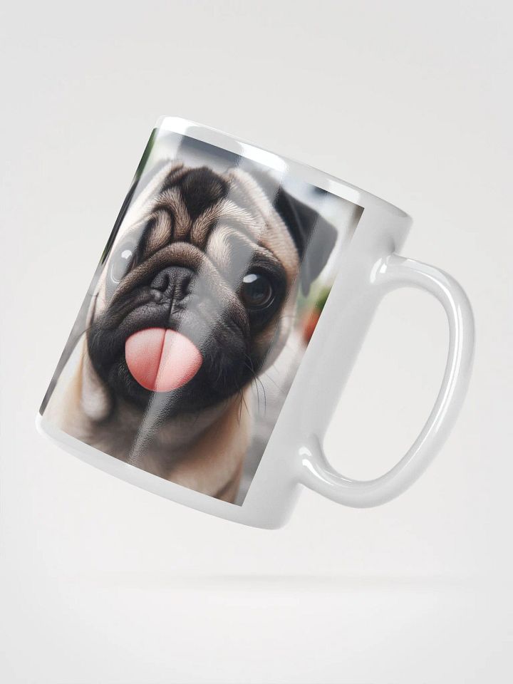 Rude Pug #Humorous Glossy Mug - White product image (2)