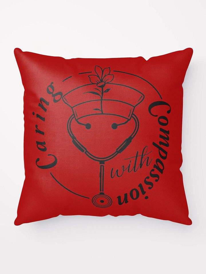 Caring With Compassion Nurse Line Art Pillow product image (1)