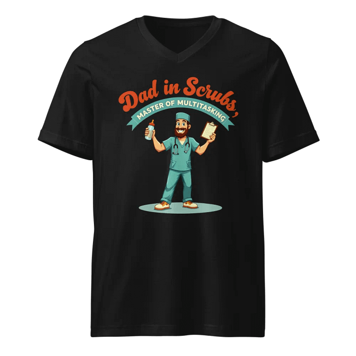 Multitasking Dad in Scrubs V-Neck Tee product image (1)
