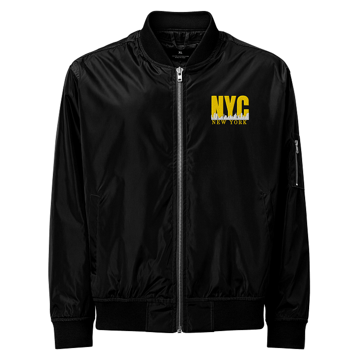 NYC Skyline Yellow Threadfast Bomber Jacket product image (1)