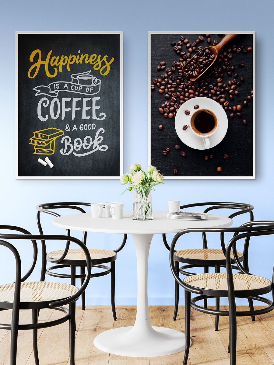 Coffee Lettering Poster Print, Good Morning Coffee Poster, Coffee Lover Gift, Coffee Station Wall Art —Trendy Kitchen Wall Art,Kitchen Decor product image (2)