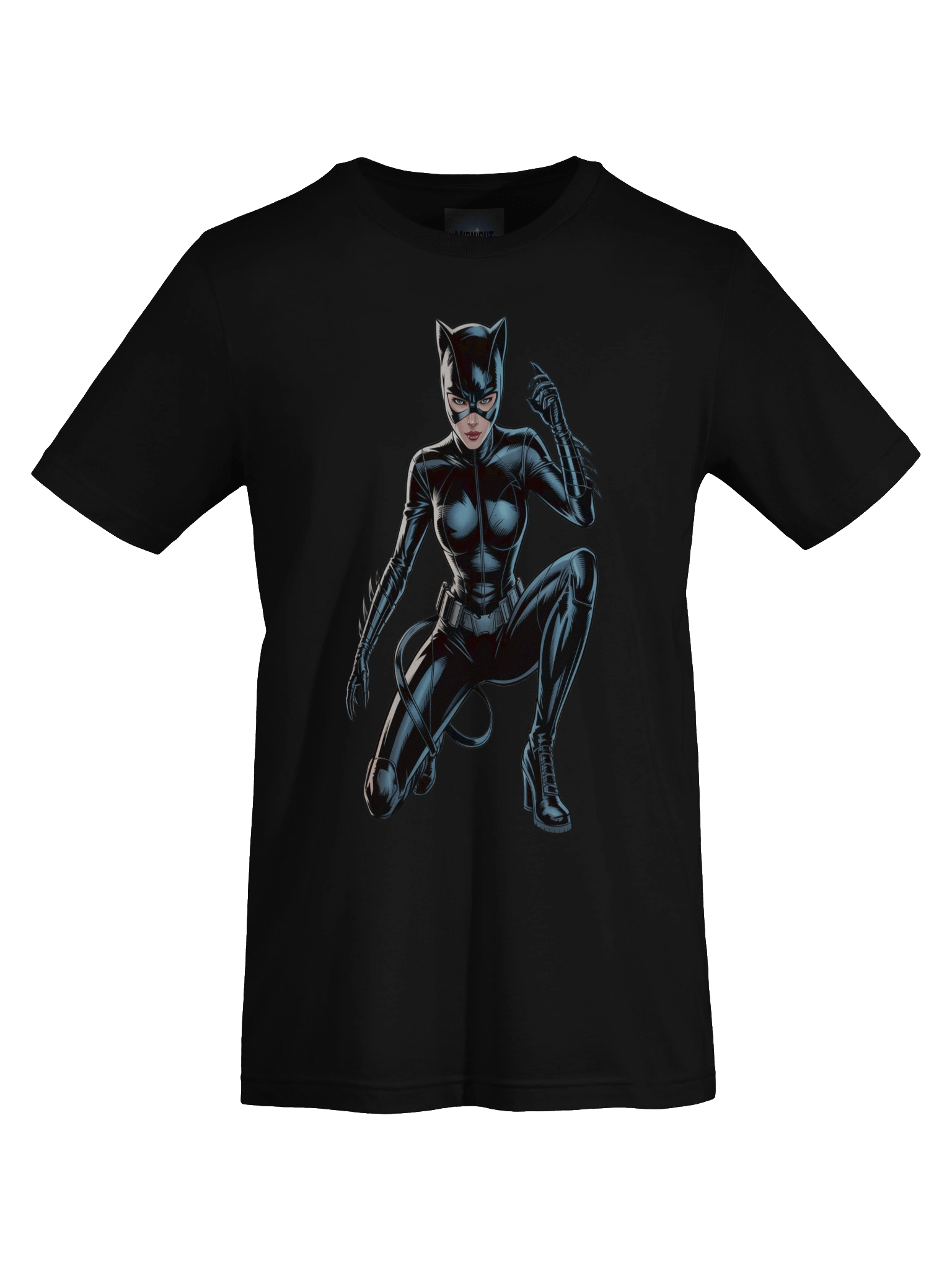 Clawed Eclipse: Catwoman's Nocturnal Pounce T-Shirt product image (1)