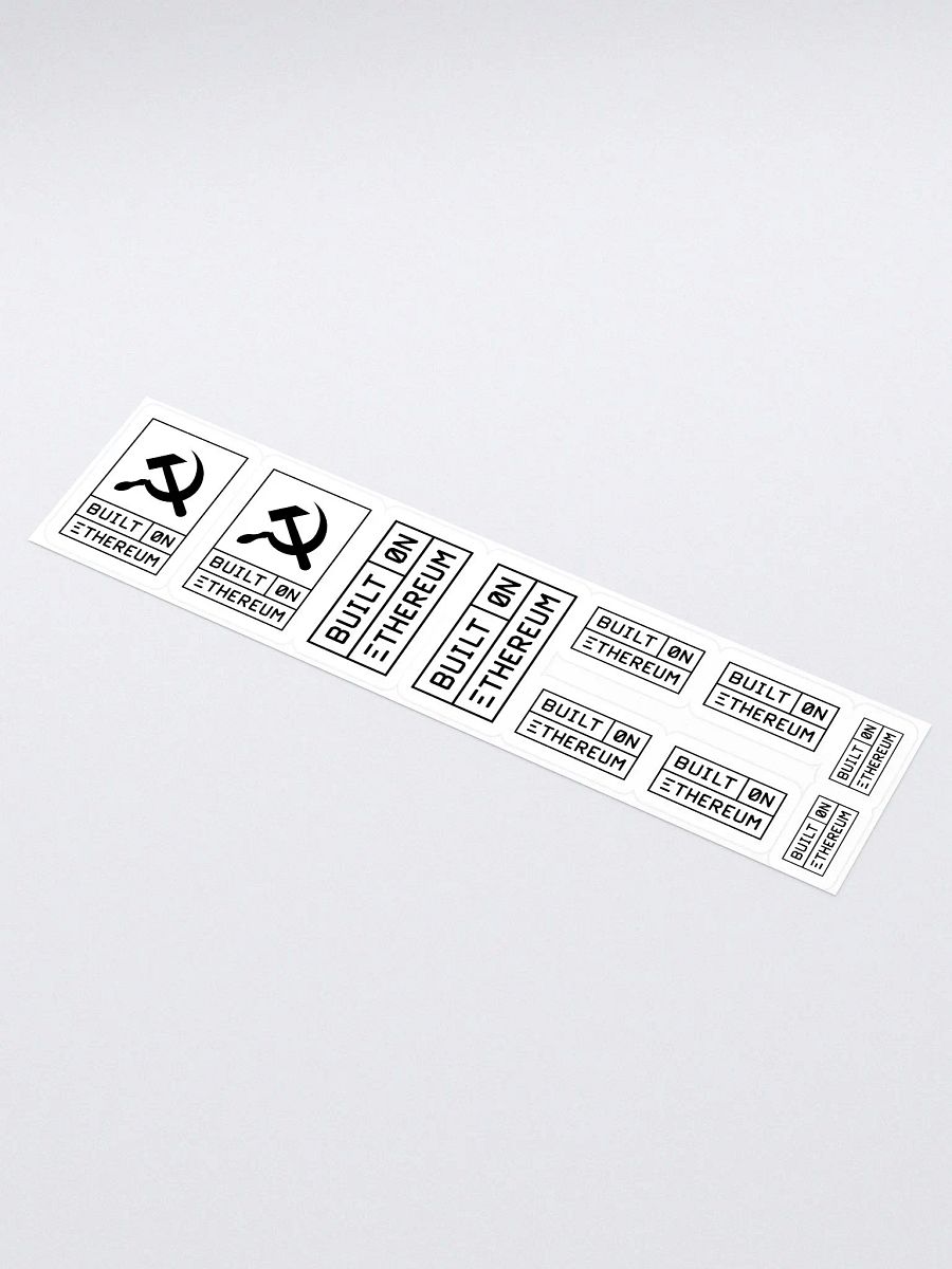 Built on Ethereum sticker set by vectorized product image (1)