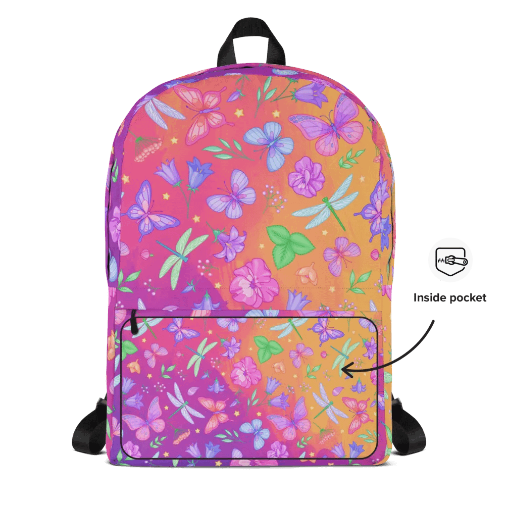 Whimsical butterfly Delight Backpack for girls and young ladies product image (4)