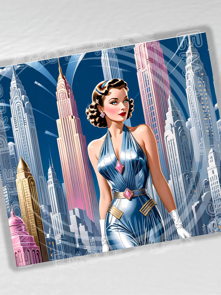 Art Deco Flapper Girl 20 oz Stainless Steel Tumbler - v2 product image (2)