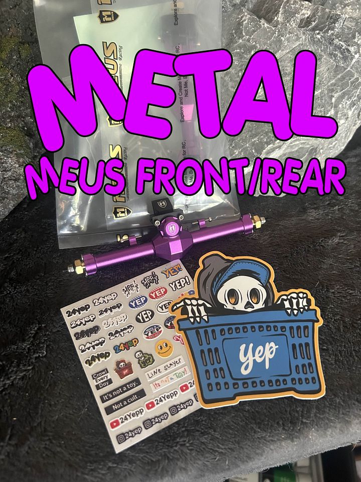 MEUS Racing SCX24 AXLES (Purple/Metal) product image (1)