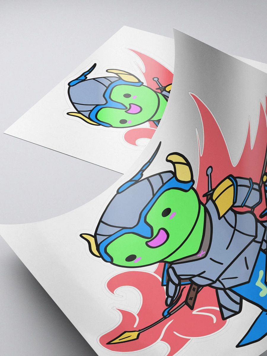 RPG Worm - Fighter Class Kiss Cut Sticker product image (4)