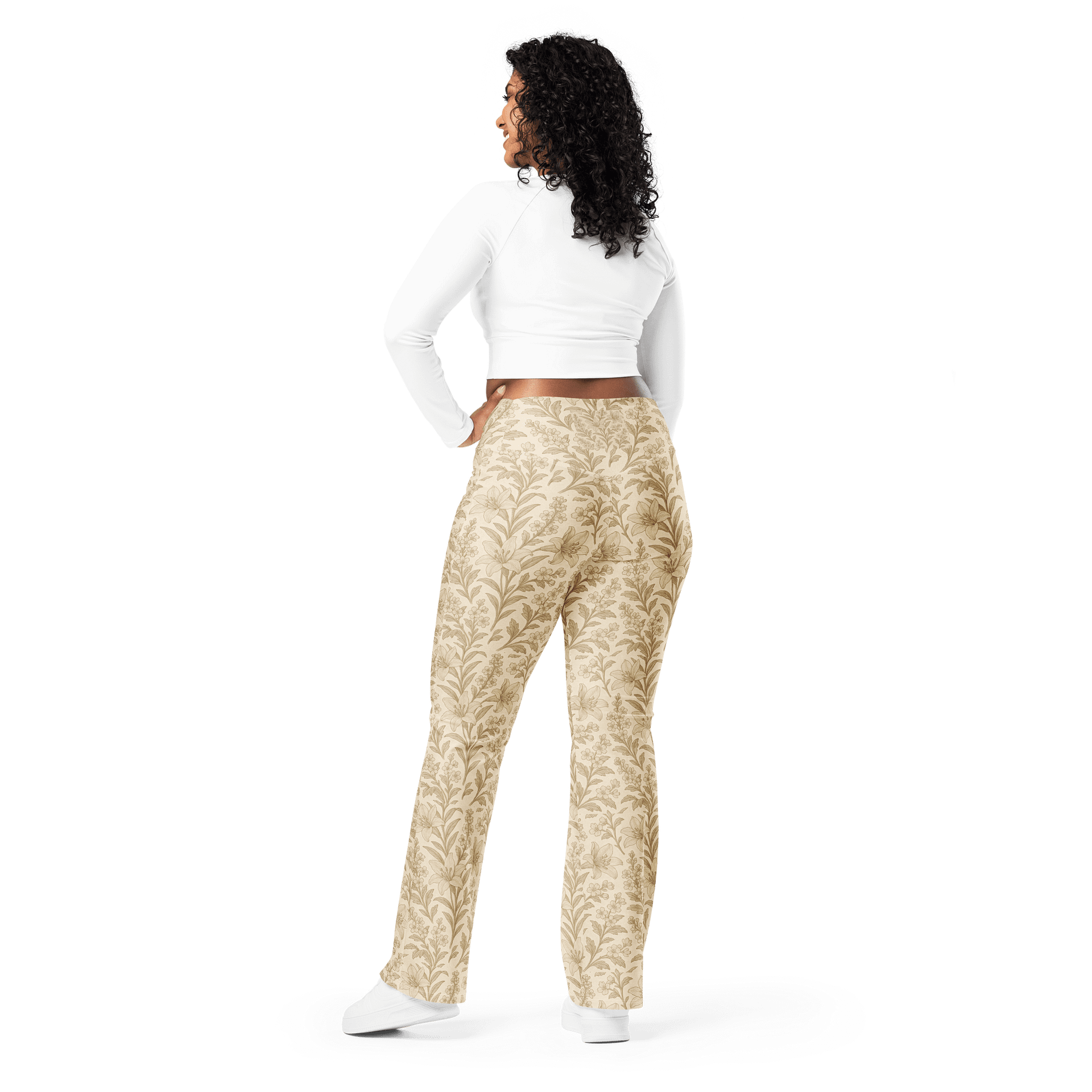 High Waisted Floral Flare Leggings product image (3)
