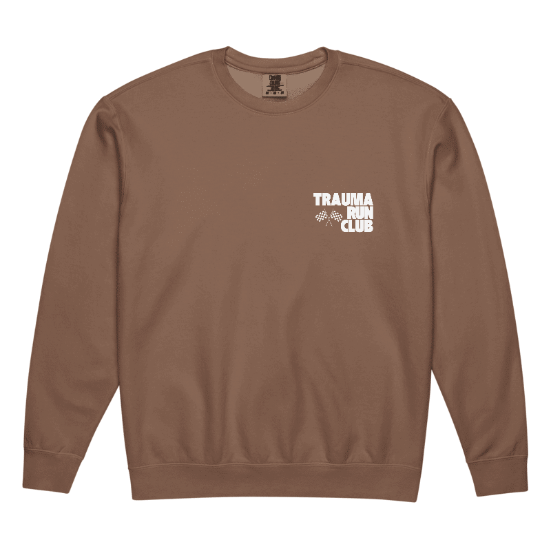 Trauma Run Club Crewneck (Brown) product image (2)