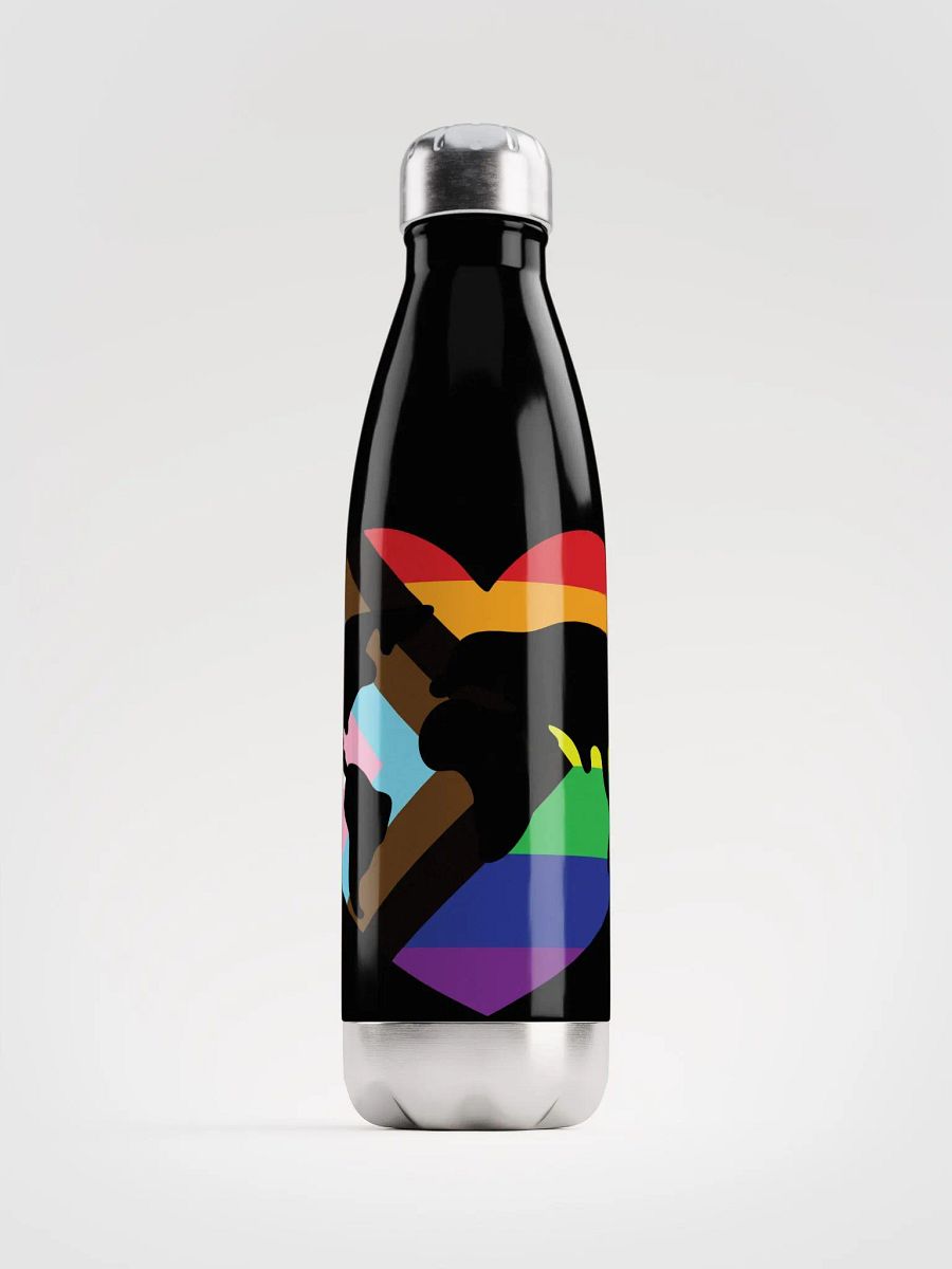 Rainbow Heart Stainless Steel Water Bottle product image (1)