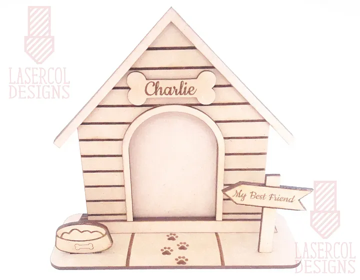 Dog House Photo Frame - Laser Cut Files product image (2)
