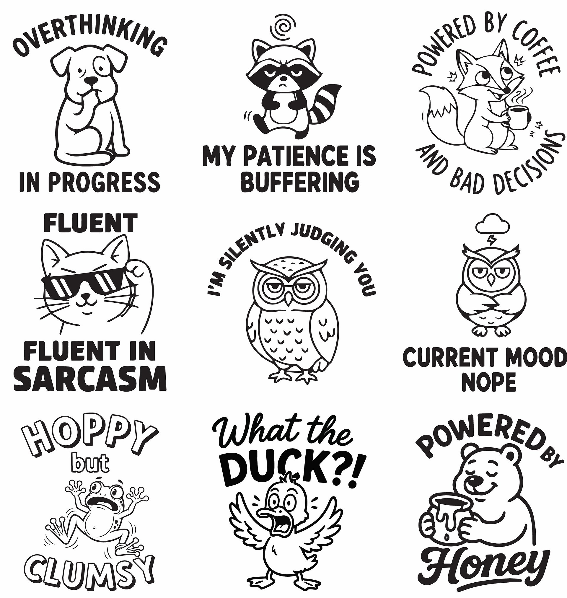 Sarcastic & Funny Quotes SVG Bundle | 55 Digital Files for Cricut and Silhouette | Humor Shirt Designs, Instant Download product image (5)