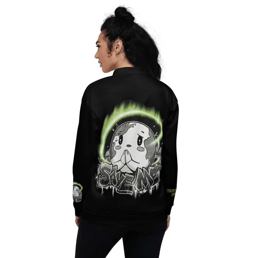 Save Me: A Plea from Planet Earth Bomber Jacket 🌍 product image (3)