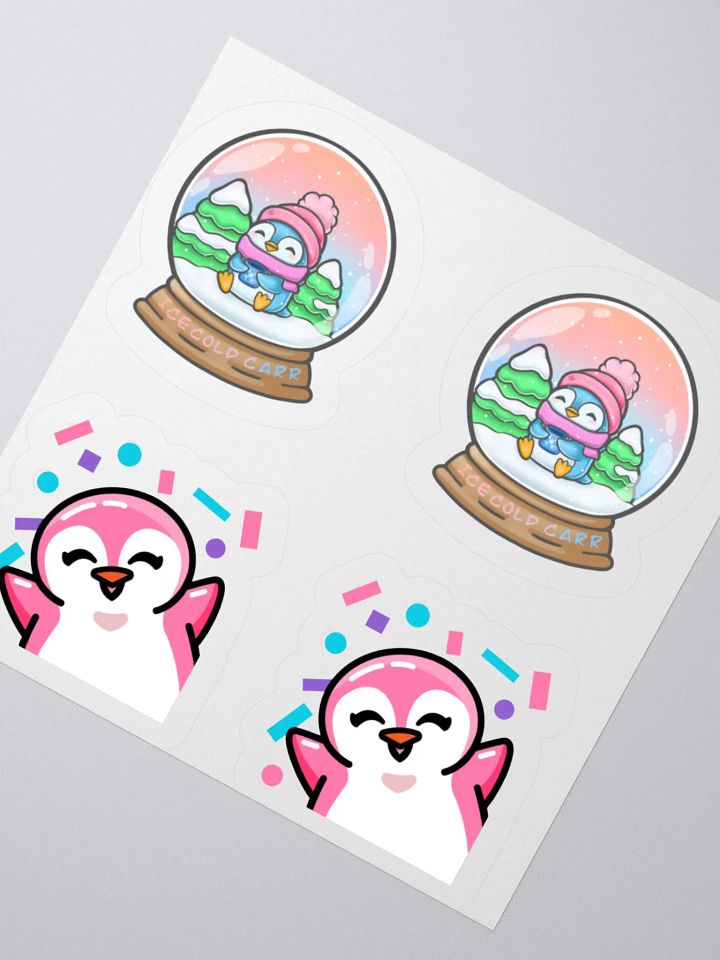 Ice Cold Snow Penguin Globe and Party Penguin Stickers product image (2)