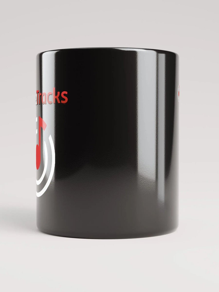 PraiseTracks Logo Glossy Black Coffee Mug | Right Handed product image (5)