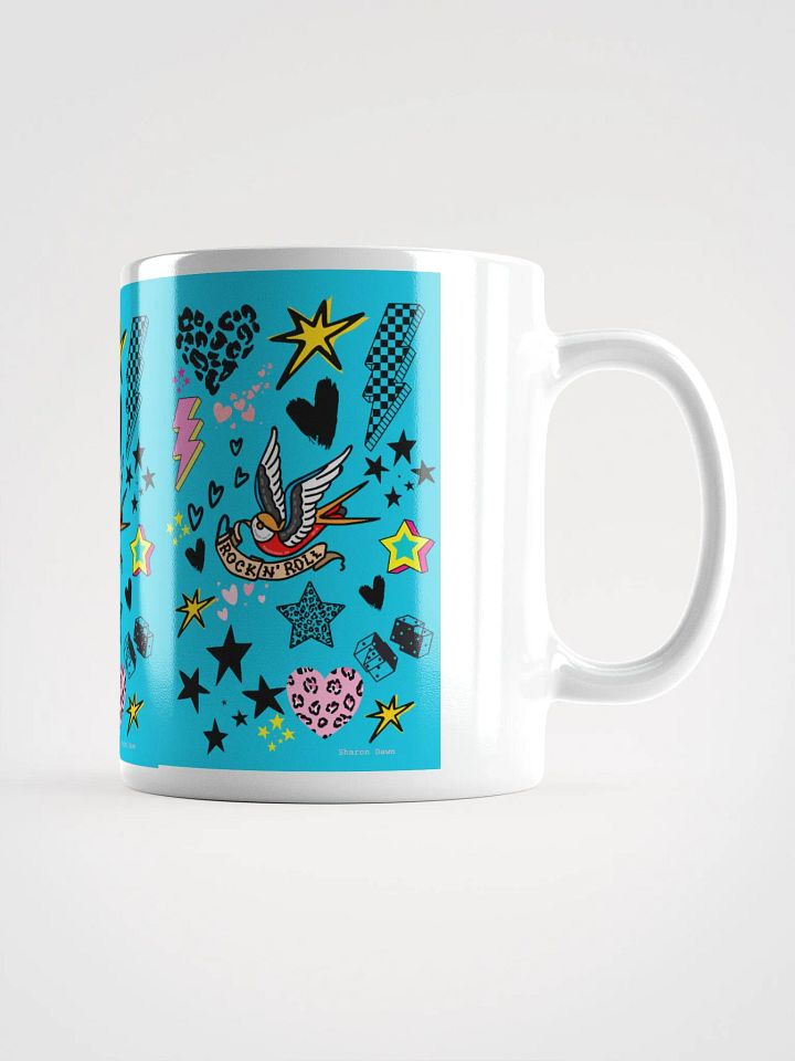 Rock N Roll Tattoo Print Mug - 3 sizes available product image (1)