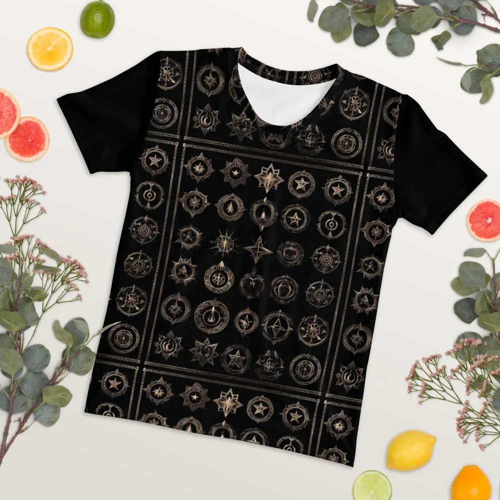 Black and Gold Symbology TShirt - front print product image (2)
