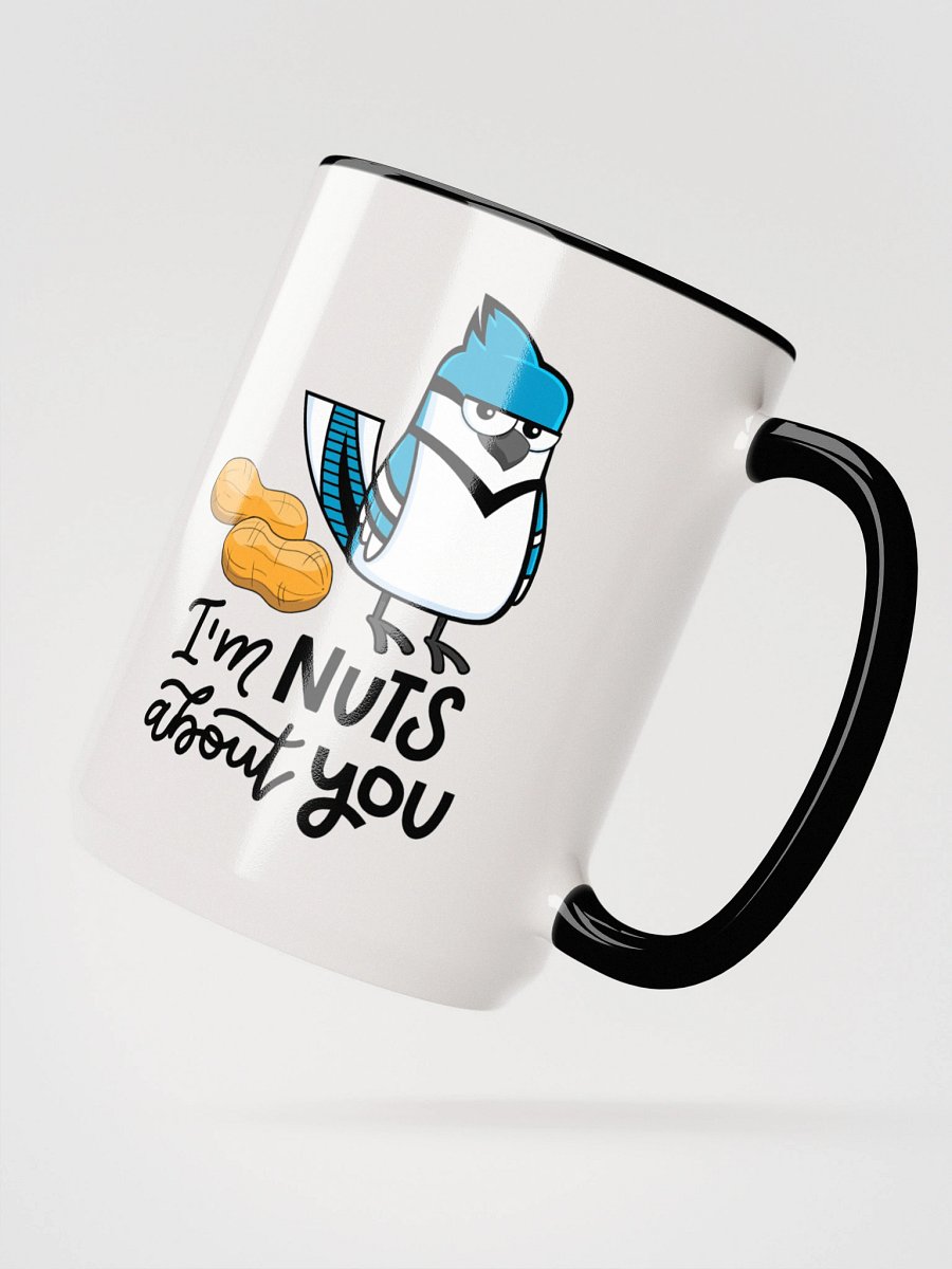 "Nuts About You" Blue Jay Bird Coffee / Tea Mug product image (3)