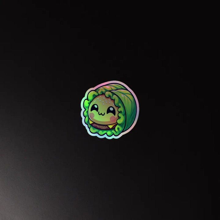 Lettuce Burger Cutie Holographic Sticker Sheet product image (4)