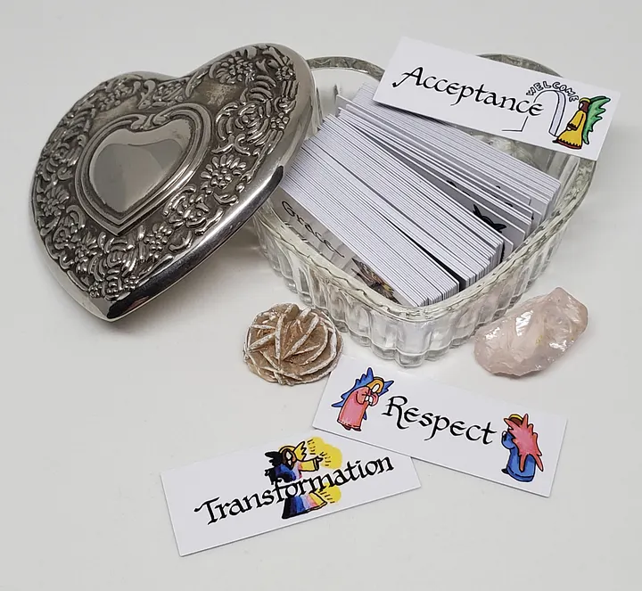 Vintage Glass Heart & Angel Cards product image (1)