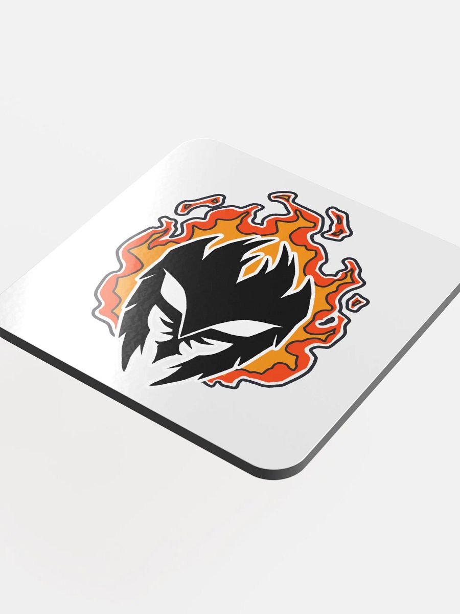 Mask Icon v2 (Black) Coaster (White) product image (4)