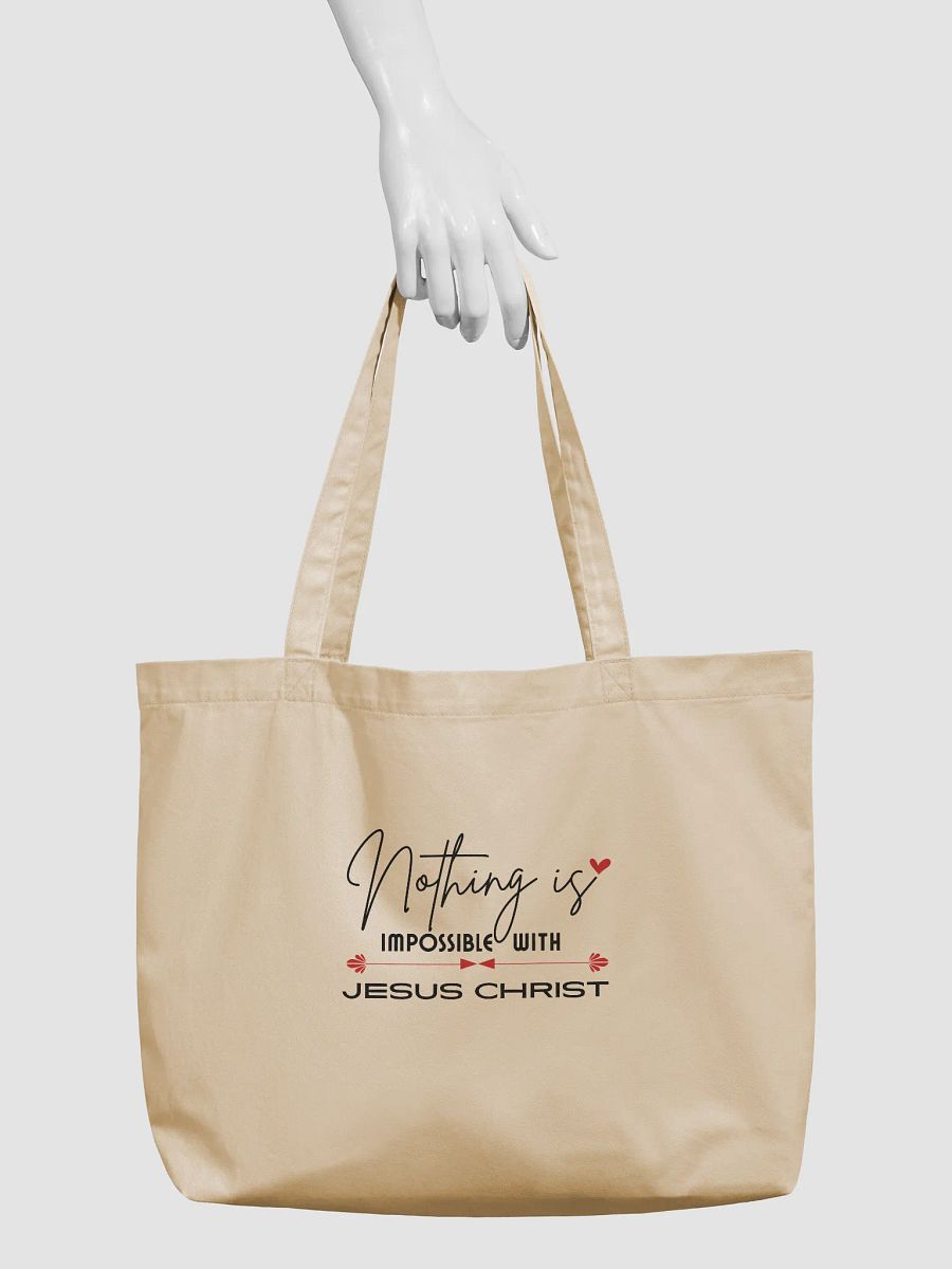 Nothing Is Impossible With Jesus Christ Eco Tote bag product image (4)