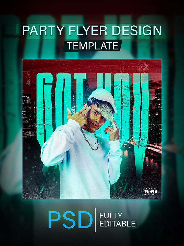 GOT YOU Party Flyer Template 🕺🏽🎶 product image (1)
