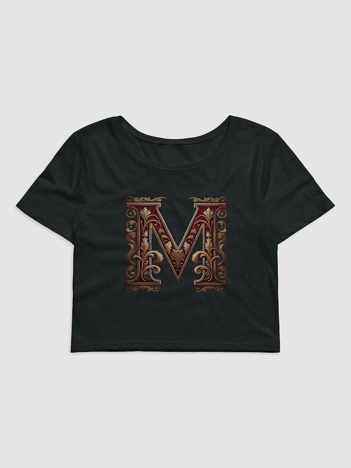 Vintage Floral Monogram Crop Tee product image (1)