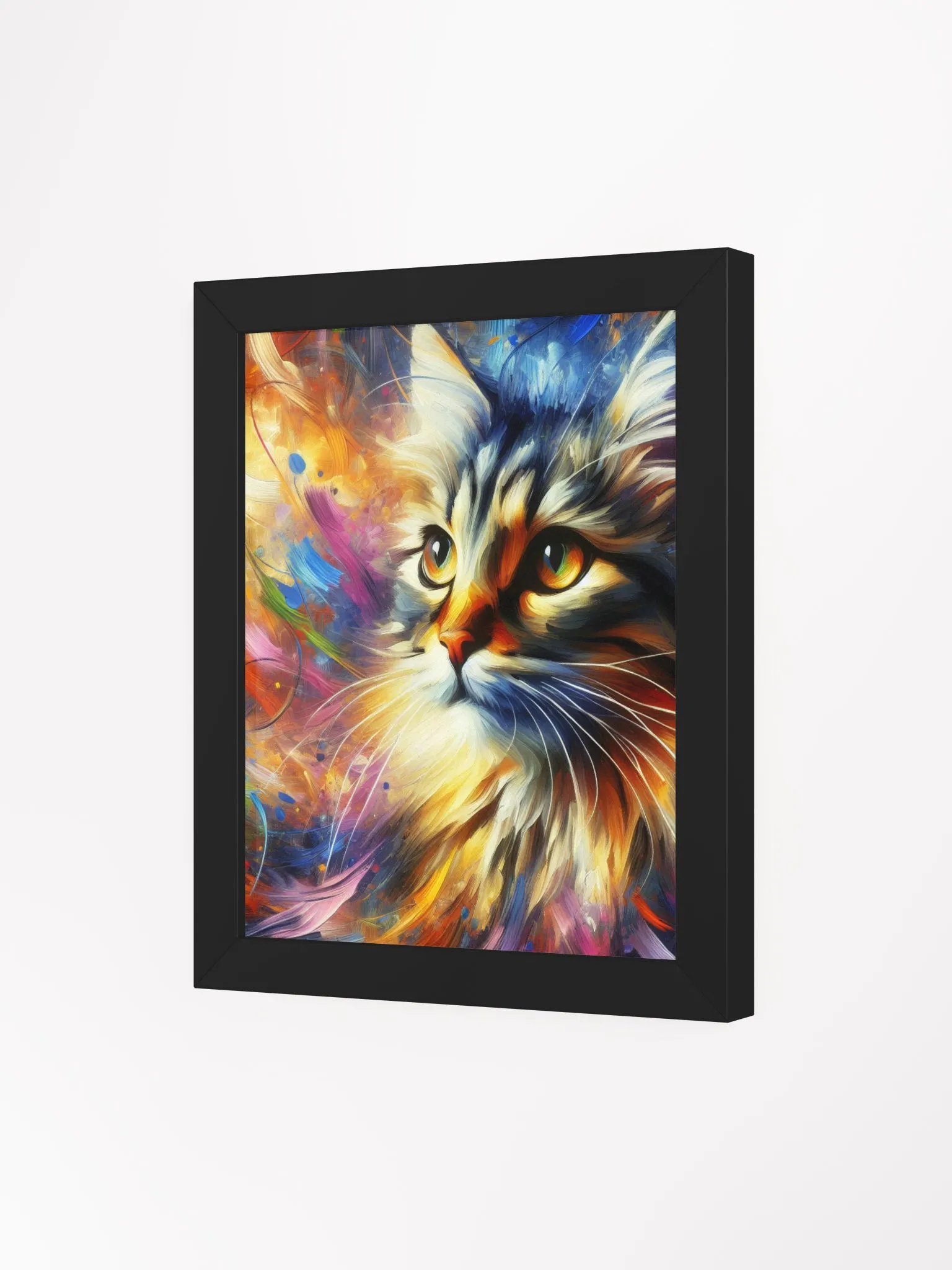 Beautiful Long Hair Tabby Cat Watercolor Art Print product image (16)