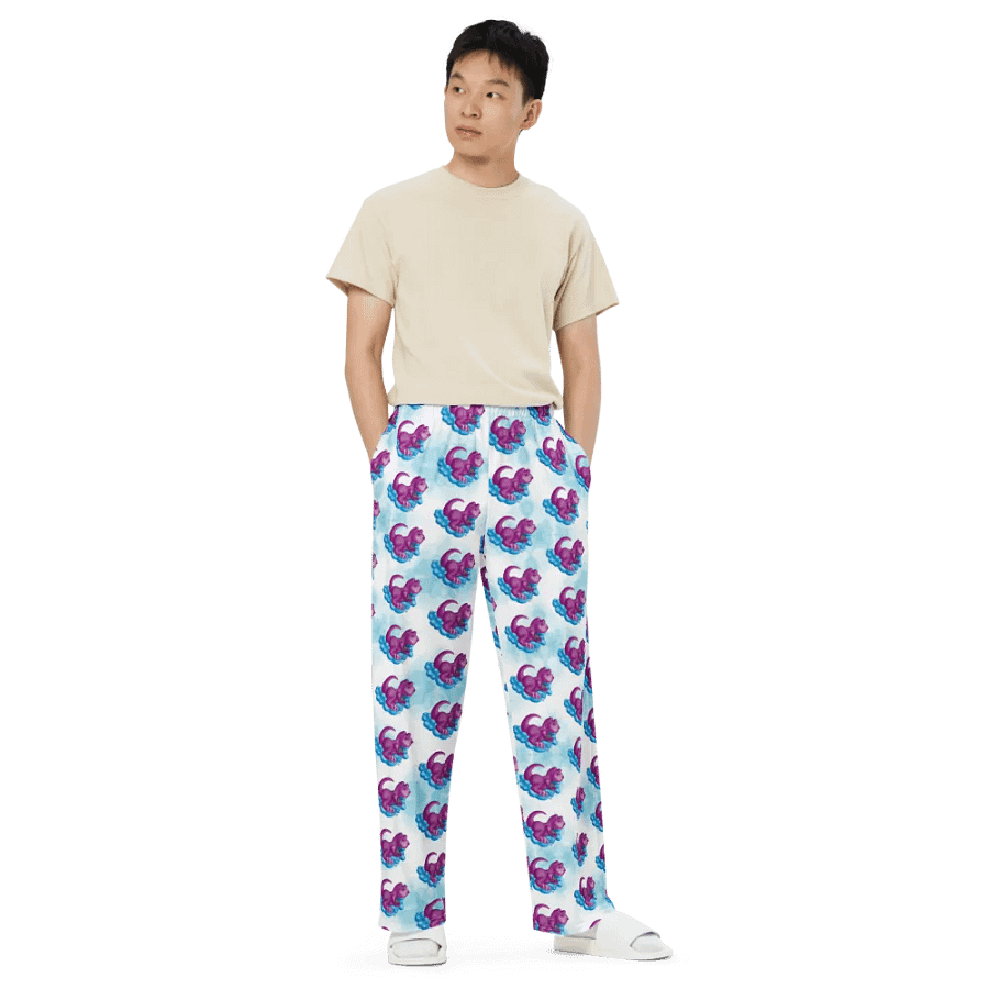 Sleepy Dino Wide-Leg Pants product image (9)