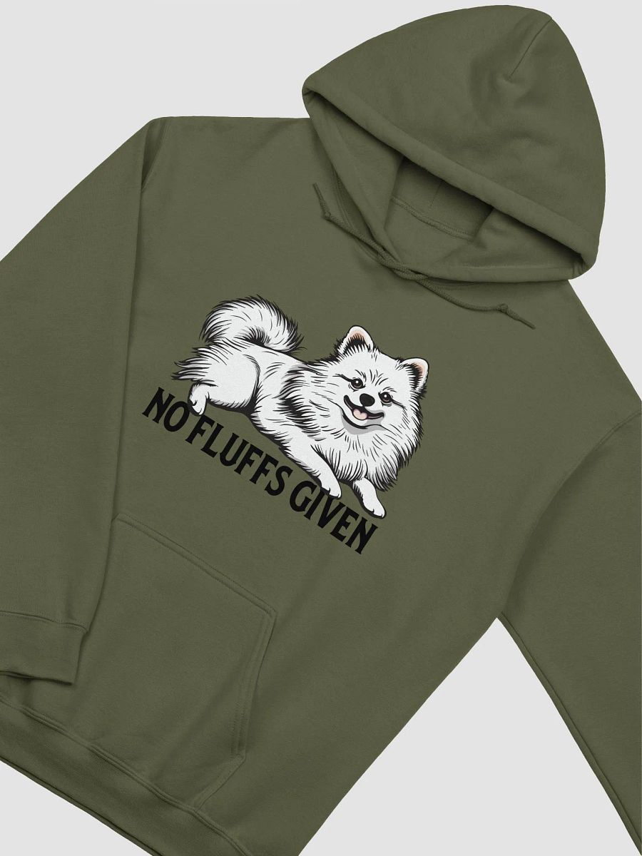 No Fluffs Given Hooded Sweatshirt of a Pomeranian(White) | Funny Hoodie for Pomeranian Paw-rents product image (17)