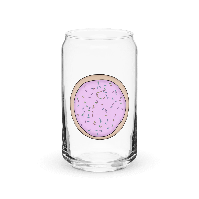 Frosted sugar cookie drinking glass