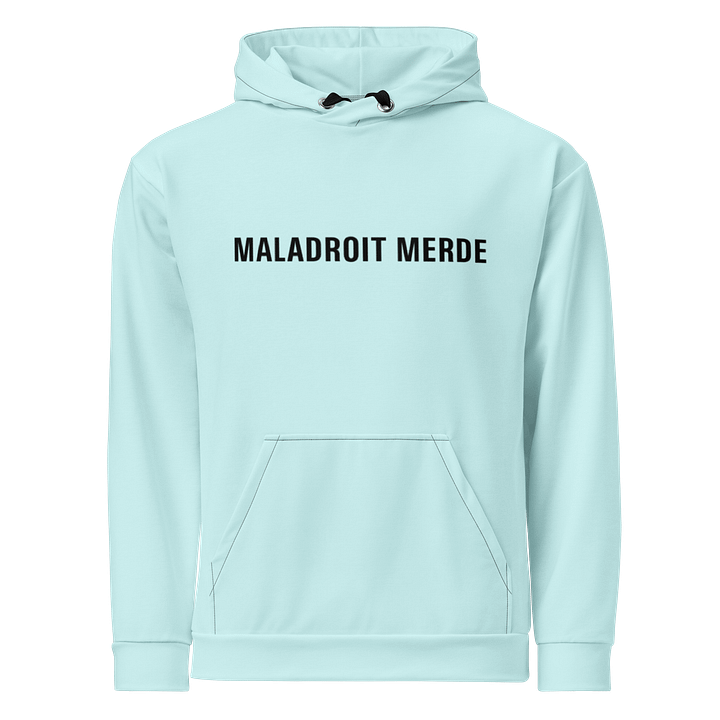 MALADROIT MERDE LIGHT BLUE HOODIE product image (1)
