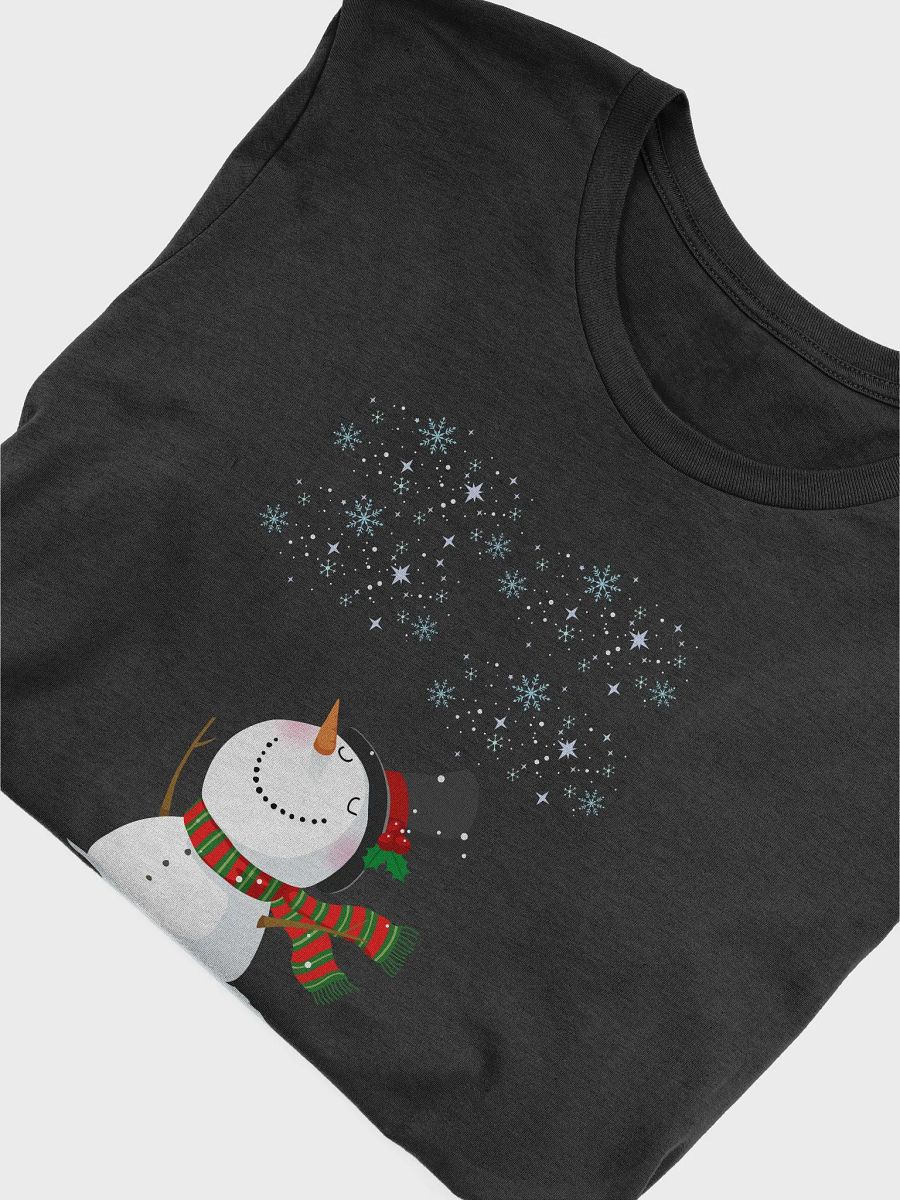 Cheerful Snowman Holiday Adult T-Shirt product image (5)